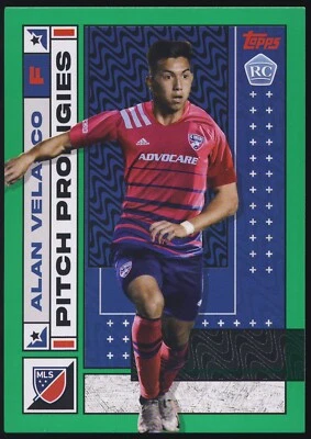 2022 MLS Topps Soccer Green Parallel Pitch Prodigies #62 Alan Velasco RC 55/75 - Image 1 of 2