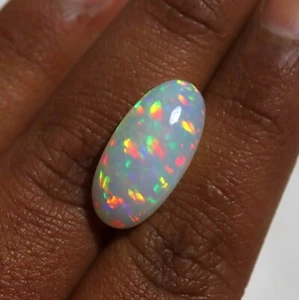 10.8 Cts Natural AAA Multi Flashy Fire Ethiopian Opal Cabochon 22x11 MM Oval - Picture 1 of 8