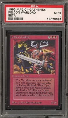 Magic the Gathering MTG Keldon Warlord Beta PSA 9 Mint - Image 1 of 2