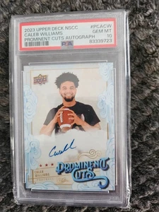 2023 Upper Deck National Caleb Williams #PCACW Prominent Cuts Auto /60 PSA 10 - Bild 1 von 2