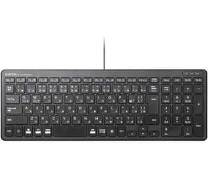 ELECOM Keyboard Wired Pantograph Compact Keyboard Black TK-FCP097BK - Picture 1 of 6