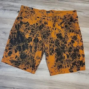 Makobi Jeans Shorts Herren 52 orange schwarz Bermuda Denim Freizeit Streetwear NEU - Bild 1 von 12