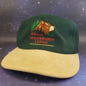 Vintage Disney's Wilderness Lodge Resort Grizzlybär bestickter Hut Wildlederkrempe USA - Bild 1 von 11