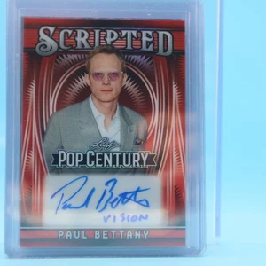 PAUL BETTANY 2025 Leaf Pop Century 1/1 Autograph "VISION" MARVEL UNIVERSE - Picture 1 of 2