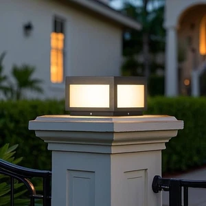 Outdoor Post Lights Hard Wired, 9.8" Pillar Lights Waterproof, AC100-240V LED... - Picture 1 of 6