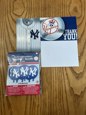 NEW YORK YANKEES MLB  PARTY PACKAGE INVITATIONS-BALLOONS - Image 1 of 4