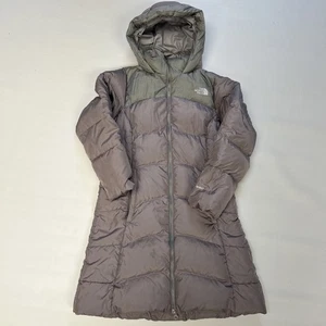 The North Face Girls 550 Plumón Puffer Largo Gris Talla L 14/16 *ver Descripción* - Imagen 1 de 6