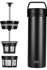 New ESPRO Ultralight Coffee Press BLACK 16OZ hot cold travel - Picture 1 of 9