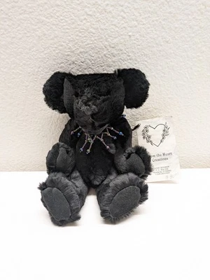Oso de peluche articulado de piel de foca real vintage, ¡negro! ¡Excelente estado! 🦭🧸 Foto 1 de 4