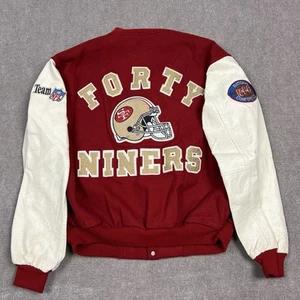 Vintage 80s Chalk Line San Francisco 49ers Varsity Letterman Jacket Mens XL NFL - Picture 1 of 10