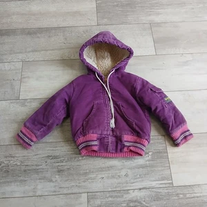 OshKosh BGosh lila Cord Kapuzenjacke Kleinkind Mädchen 3T Vintage 90er hergestellt in den USA - Bild 1 von 6