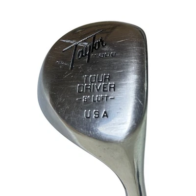 Vintage TaylorMade Tour Driver 8'' Loft RH 42'' Steel Shaft USA Golf Club - Image 1 of 4