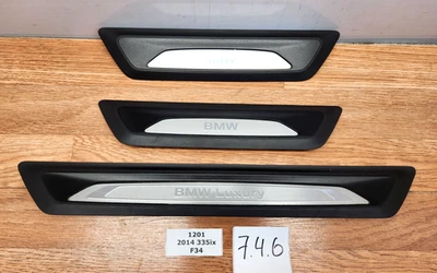 ✅ 14-16 OEM BMW F34 GT 328 335 umbral puerta delantera trasera placa rasguño juego de molduras * Foto 1 de 4