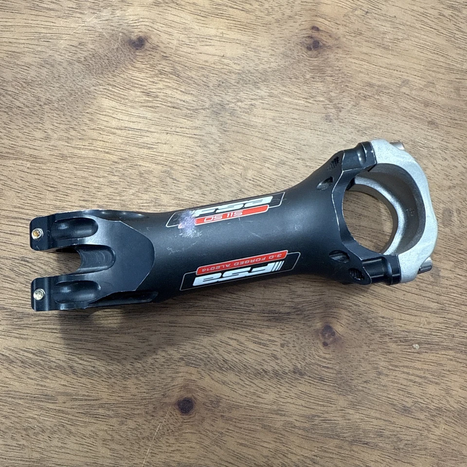 FSA XC 115 Black Mountain Bike Stem 110mm 6° 31.8mm Titanium Bolts - Image 1 of 4