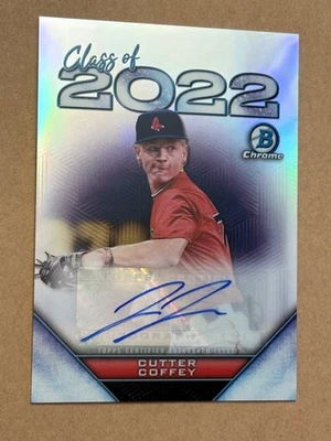 2022 Bowman Chrome Class of 2022 CUTTER COFFEY #C22A-CC Refractor AUTO /250 - Image 1 of 2