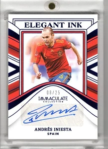 2023-24 Panini Inmaculada Elegante Tinta Andrés Iniesta Autógrafo 25/08 España - Imagen 1 de 2