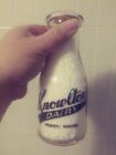 Knowlton's Dairy Perry Maine new old stock pint milk bottle