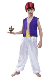 Children Aladdin Costume Boys Prince of Persia Dress Up Halloween Arabian - Picture 1 of 1