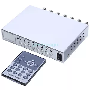 4CH Color QUAD System Video Splitter CCTV DVR Camera Processor Remote Control - Picture 1 of 5