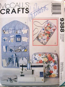 McCall 9388 SEWING ROOM ACCESSORIES Covers Organizers+ fabric pattern 1998 Uncut - Picture 1 of 5
