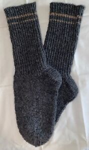 NEW Warm and Soft Hand Knit 100% Pure Wool Socks (8.0 inches length)