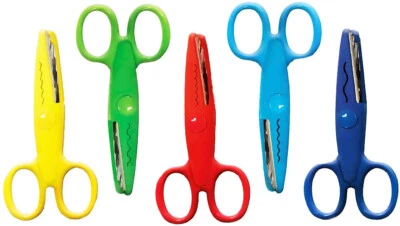 Kinder Bastelschere Papier Schere Zickzack Schere Set 5-teilig SES Creative - Bild 1 von 3