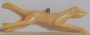 VINT GREYHOUND DOG CELLULOID CHARM RUNNING DOG JAPAN - Bild 1 von 2