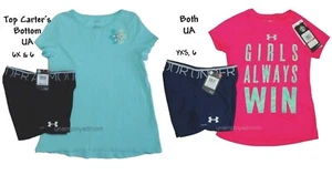 Under Armour Outfit Shirt Short Girls Always Win Set Lot Top Tee Bottom - Picture 1 of 7