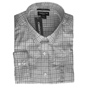 Nueva Camisa de Vestir Claiborne Para Hombre Ajustada Patrón Rejilla Cuello Punta, Talla XXL - Imagen 1 de 1
