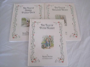 Lot 3~Beatrix Potter HC Books~Peter Rabbit Jemima Duck Benjamin Bunny~LBDLA - Foto 1 di 5