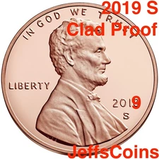 2019 S Lincoln Shield Cent Proof Deep Cameo 1¢ New Penny Union via US Mint Set
