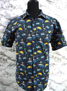 MEN'S RODD & GUNN CASUAL NAVY MULTICOLOURED NOVELTY PRINT SHORT SLEEVE SIZE XXL - Picture 1 of 10