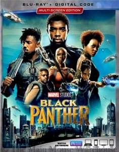 Authentic Marvel Black Panther Film Blu-ray & Digital Copy Code Chadwick Boseman - Picture 1 of 4