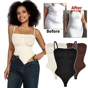 Mujeres Prendas moldeadoras sin tirantes Body Tanga Control Abdomen Cuerpo Modelador Tubo Prendas para el torso EE. UU. - Imagen 1 de 43