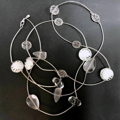 Collar largo Silpada plata esterlina cuarzo y vidrio acentuado N2324 retirado Foto 1 de 4