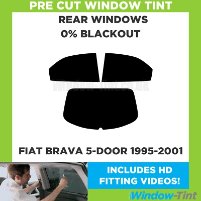 Película opaca 0 % tinte ventana precortada para Fiat Brava hatchback 5 puertas 95-01 Foto 1 de 4