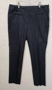 Talbots Straight Leg Side Zip w Front Zip Pockets Blue Dress Pants Womens 12 - Picture 1 of 16