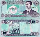 Saddam Iraq 10 Dinar P81 - 1992 UNC Banknote Money - Consecutive Notes