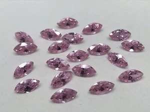 20 Beautiful Vibrant Pink Marquise Cut Cubic Zirconia (CZ) 6 X 12mm Loose Stones - Picture 1 of 5