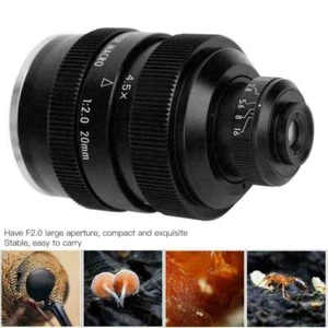 Zhongyi Mitakon 20mm F2.0 4.5X HD Super Macro Lens Full Frame for Fujifilm X  - Picture 1 of 11