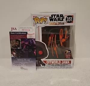 Funko Pop! STAR WARS OFFWORLD JAWA #351 Signed KYLE PACEK 7BAP 105PCS JSA COA - Foto 1 di 14
