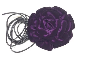 collarino camelia in velluto cm 10 viola - Picture 1 of 2