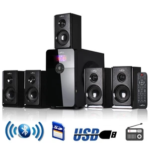 Sistema de altavoces beFree Sound 5.1 canales sonido envolvente Bluetooth en negro - Imagen 1 de 1