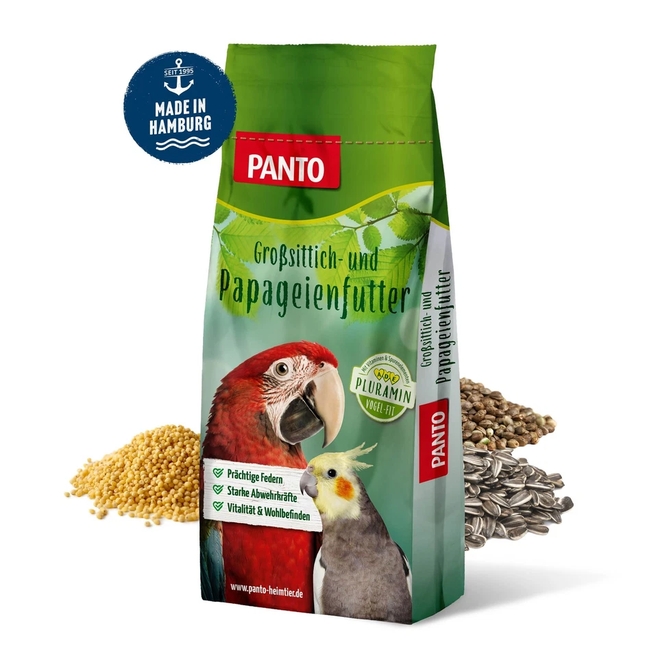 PANTO® Großsittich- & Papageienfutter · Mit Pluramin® · 5x1 Kg - Bild 1 von 1