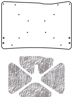 Hood Insulation Pad Heat Shield for 1966-67 Mercury Comet AcoustiHood Kit Smooth — 第 1/4 张图片