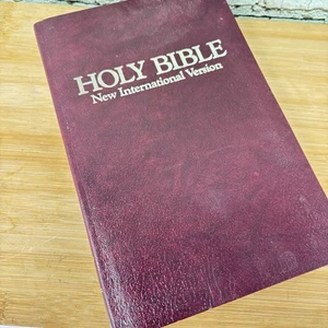 Holy Bible NIV with Helps Red Letter Edition 1991 Zondervan Burgundy Used Clean - Imagen 1 de 8