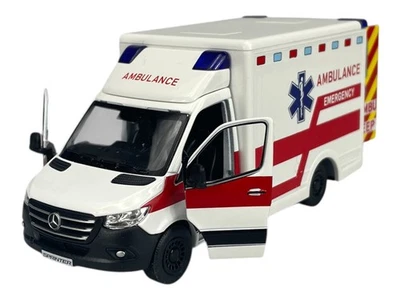 KINSMART MERCEDES-BENZ SPRINTER AMBULANCE WHITE 1:48 NO BOX DIE CAST MODEL NEW  - Image 1 of 4