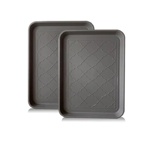 Boot Tray for Entryway Indoor Pet Food Mat Tray 16.7 x 12.8 inch 2 Packs Wate - Picture 1 of 7