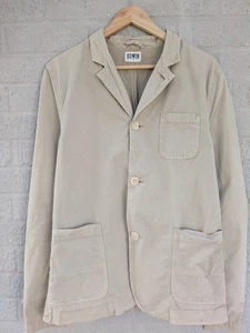 Edwin Medium Simple Post Blazer Beige Chore Jacket Shacket Utility Overshirt - Picture 1 of 22