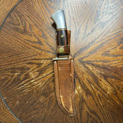 Western USA W36 M Hunting Knife w/ Original Leather Sheath – Vintage - Image 1 of 4
